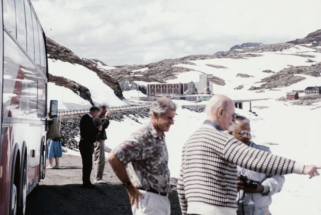 Seniors boarding a tour bus for a group excursion